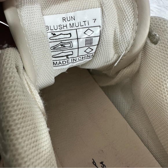 Vintage Havana Womens Sneakers 7 Blush Beige Sparkle Star Fashion Comfort Shoes - Picture 14 of 15